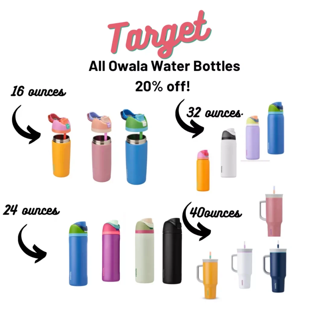 Types of Bottles That Can Be Cleaned With Owala 2-in-1 Bottle Brush