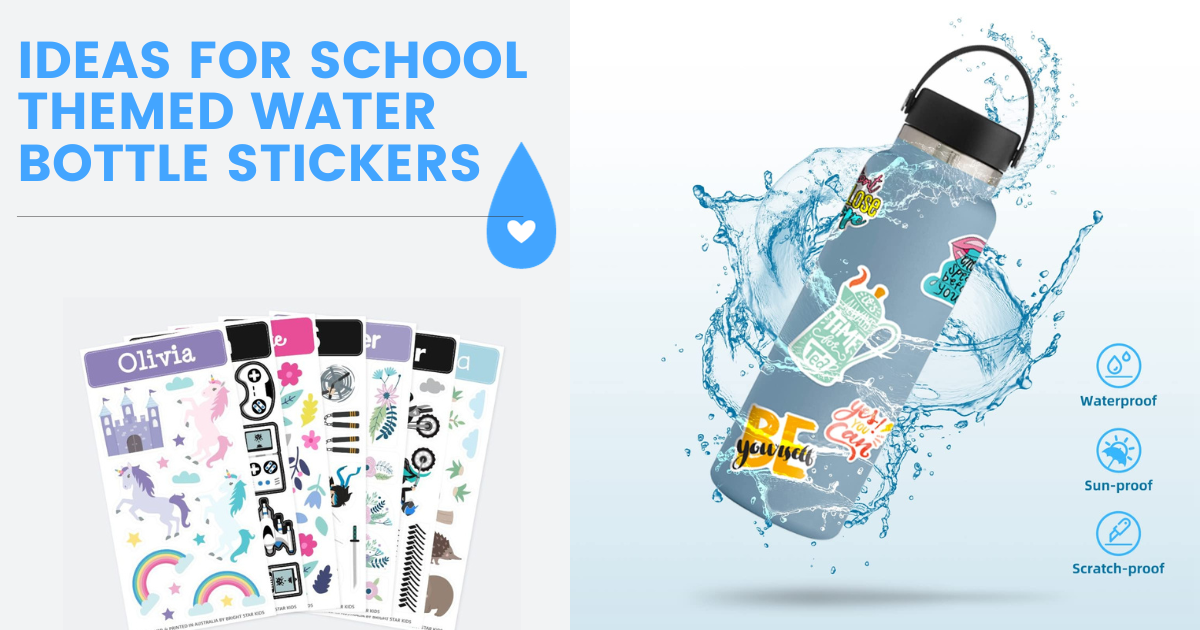 Ideas for School-Themed Water Bottle Stickers